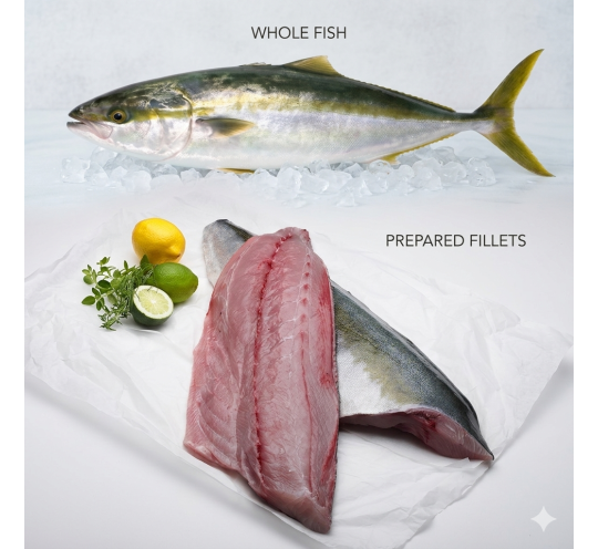 سمك فيليه هامتشى (hamachi fillet)