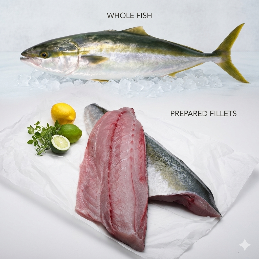 سمك فيليه هامتشى (hamachi fillet)